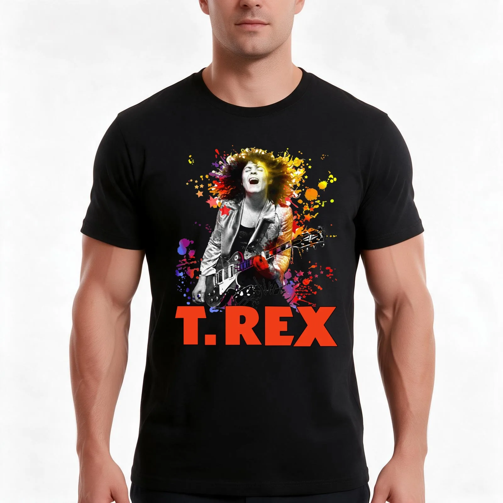 T. Rex Rock Band Marc Bolan Retro Cool Top Tee T-Shirt Summer Casual Cotton Tee Unisex Men Women