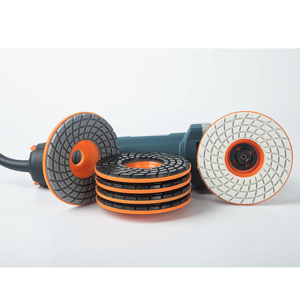 1Pc 4 Inch 100mm Angle Grinder Diamond Polishing Pad Resin Grinding Disc For Grinding Stone Granite Marble Stone Ceramic Tiles