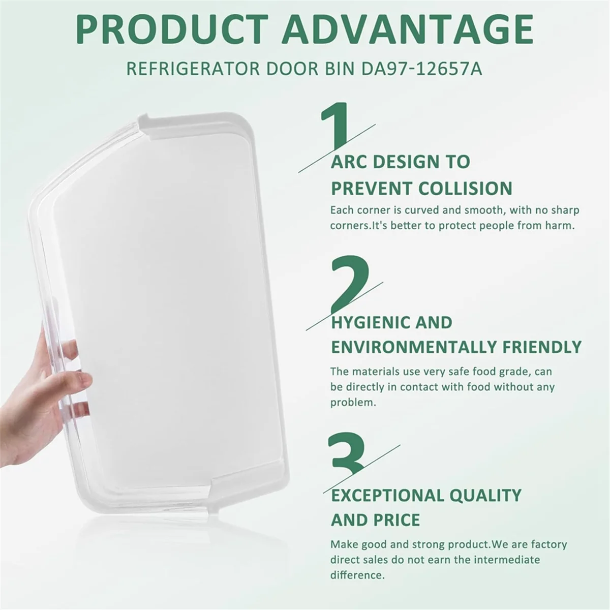 

SNNE-rDA97-12657A Door Shelf Basket Bin Door Bin Left Replacement Refrigerator Door
