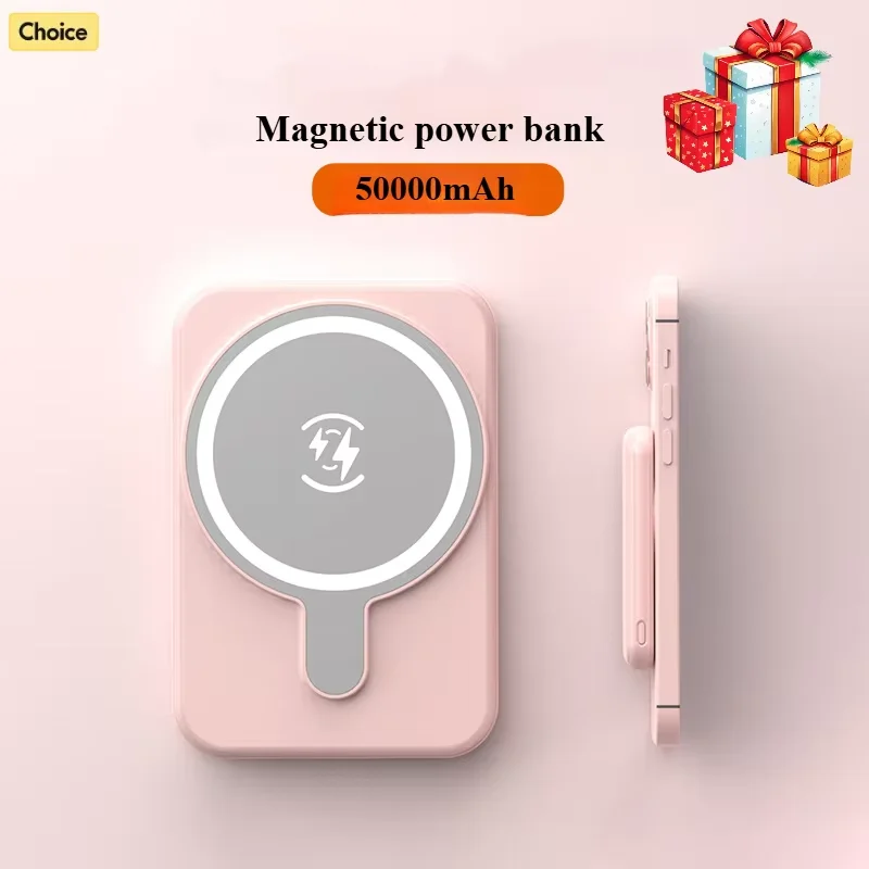 

Magnetic Wireless Power Bank For Magsafe 50000mAh Fast Charging External Battery Charger Cases for Xiaomi iphone Series Samsung