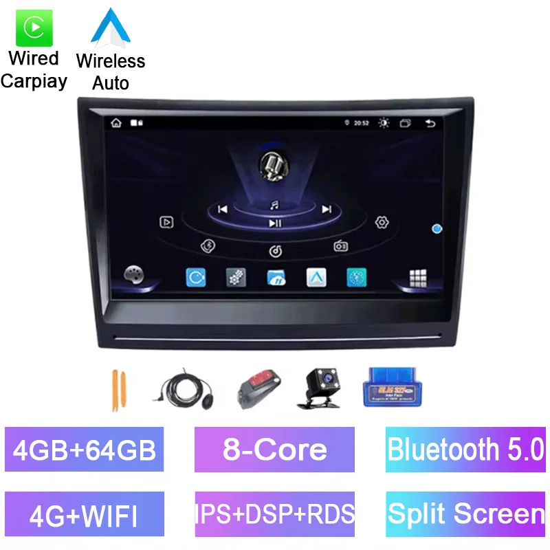 

Android car radio for Porsche 911 997 Cayman 2005-2012 stereo screen Carplay Android Auto Bluetooth GPS Navigation FM radio