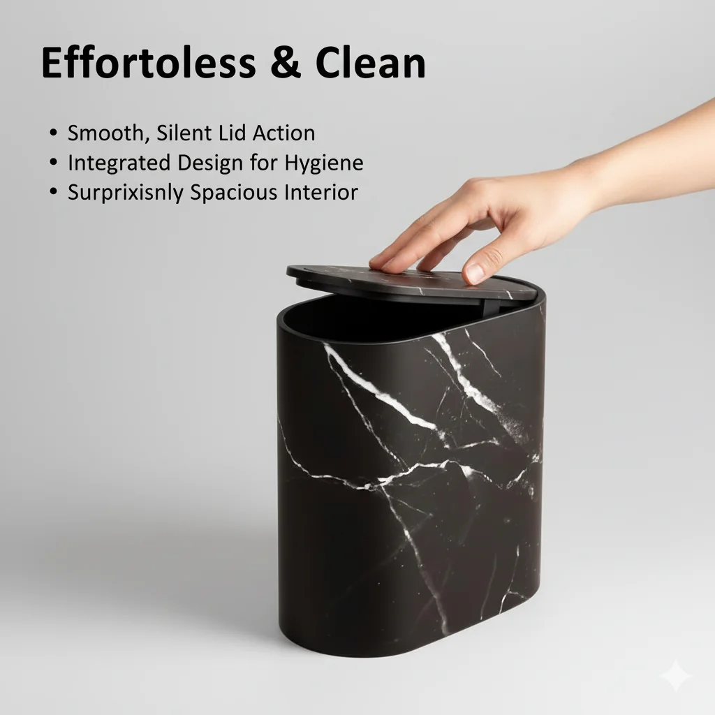 

Тонкий скандинавский мусорный бак с пресс-крышкой и контролем запаха, деревянная текстура, мусорная корзина, угловой унитаз, аксессуары для ванной комнаты