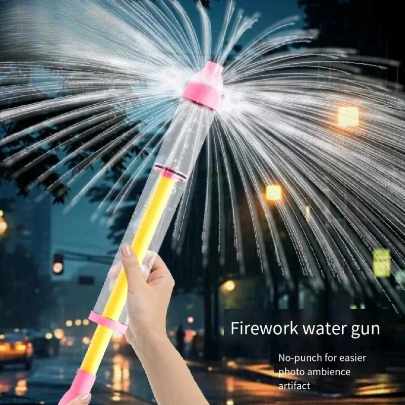

1pc New Firework Fountain Water Gun - Super Soaker Squirt Gun Outdoor Water Balloon Battles Beach Party Drifting Adventure