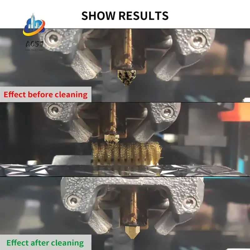 

AC57-3D инструмент для чистки принтера, набор щеток для чистки насадок, медная проволока, зубная щетка для Voron 2,4/Trident Hotend, насадка для чистки