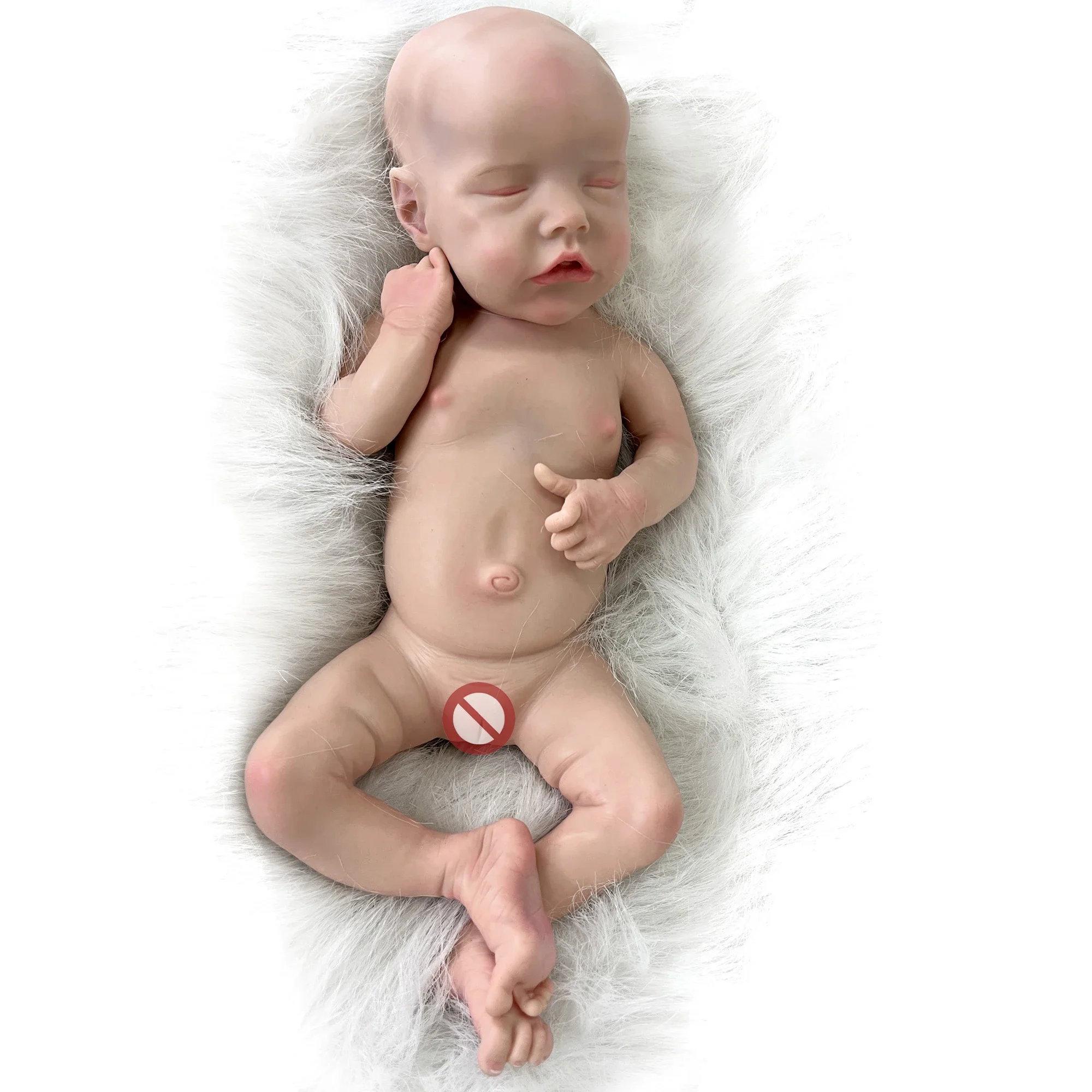 

18 Inch Unpainted Or Painted Twins B Sister Bebe Reborn Silicone Doll Handmade Lifelike Painted Bebe Reborn Doll