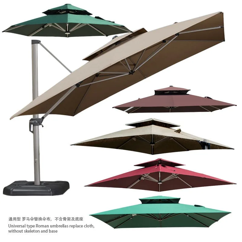 Replacement Patio Umbrella Canopy Polyester Fabric Waterproof UV for Garden Outdoor