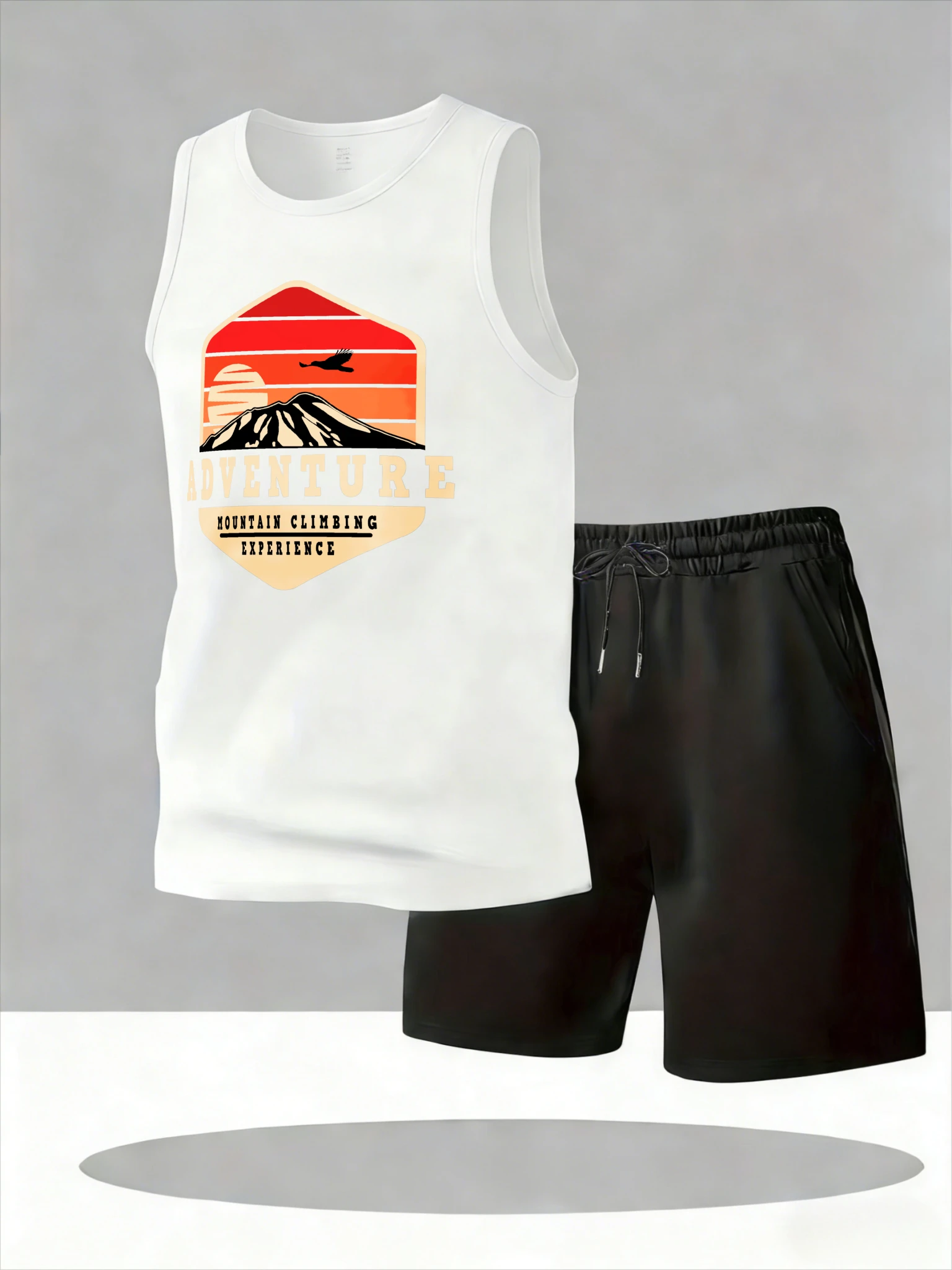 

Men's Tank Top Sets 2026 Summer Quick drying Breathable running oversize crewneck men's chandals beach sports suits sports