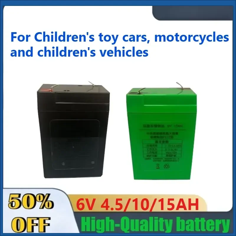 High-Quality 6V 4.5AH 10AH 15AH Rechargeable Lithium Battery Pack for Children's Toy Cars, Motorcycles and Children's