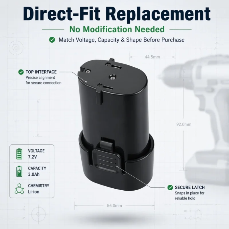 7.2V 3000mAh Lithium Battery Pack Spare Accessories Direct Install For Handheld Electric Drill Screwdriver