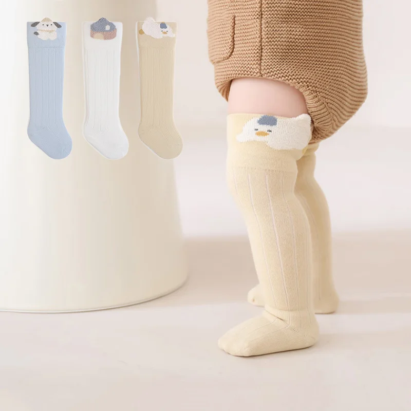 

3Pairs/Lot Baby Long Socks For Girls Boys Fashion Cute Cartoon Autumn Kids Socks Cotton Infant Toddler Knee High Sock 0-3Years