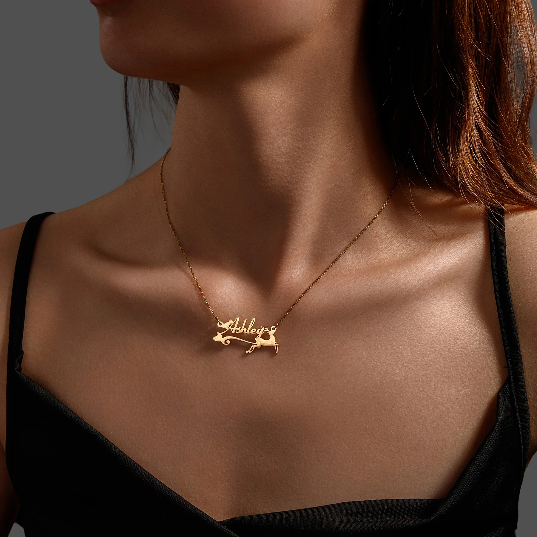 Nextvance اسم مخصص قلادة سوار المفاتيح الأيائل سانتا قبعة نمط للنساء الرجال مجوهرات من صلب لا يصدأ مجموعة هدايا عيد الميلاد #3