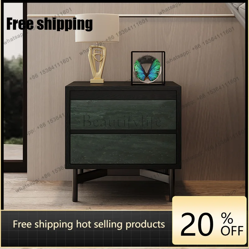 Hot Italian light luxury bedside table Storage drawer cabinet Movable living room sofa storage Small side table