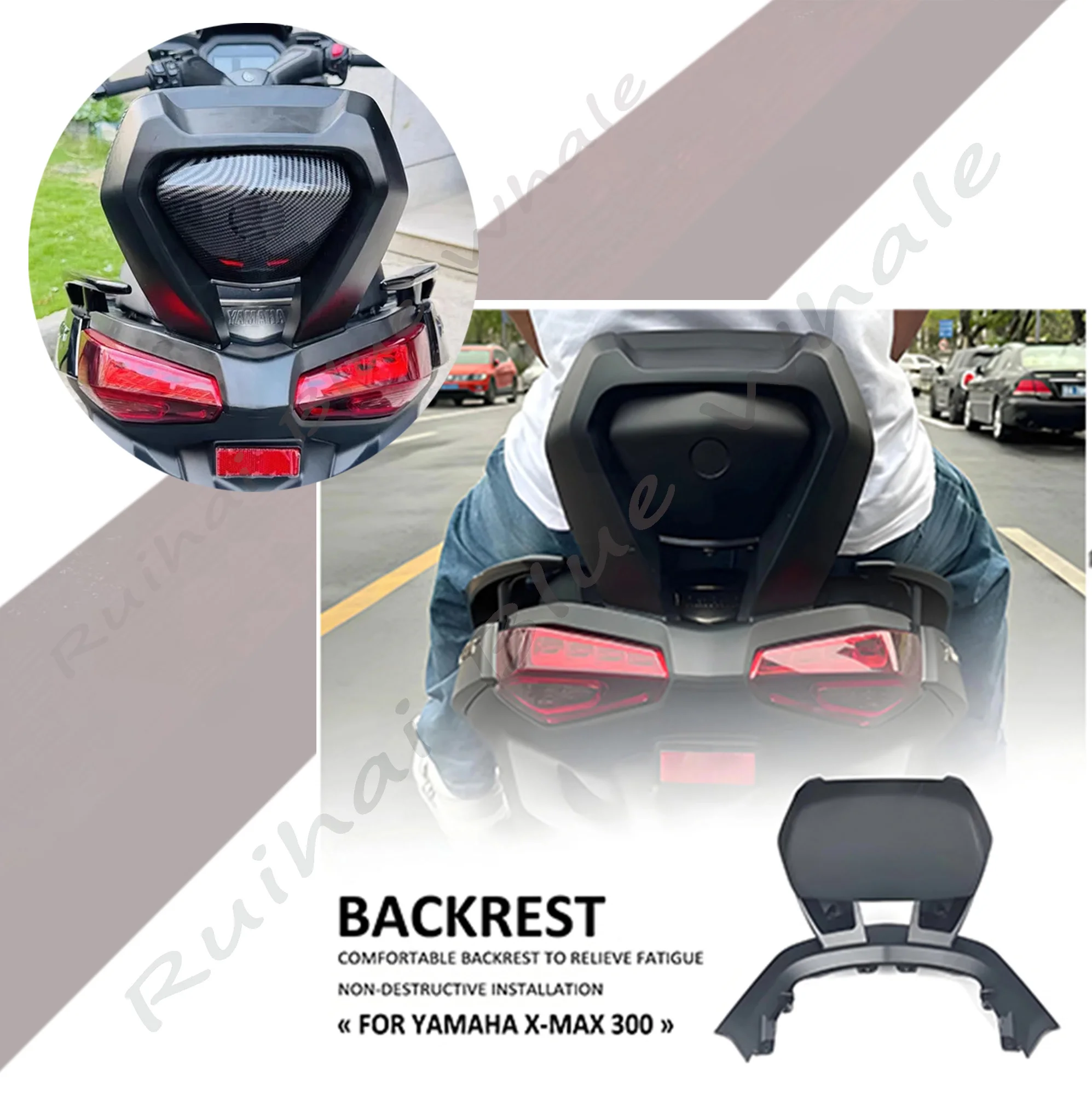 

New backrest For yamaha xmax 300 X-max300 Xmax300 2023-2025 Motorcycle Rear Passenger Seat Rear Seat Backrest Cushion