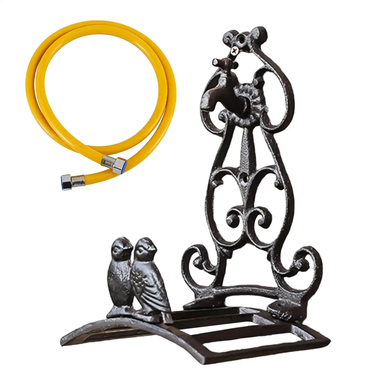 

Bird Design Wall Hose Holder Iron Wall Mount Hanger Decorative Ornament Garden Hose Storage Bracket for Indoor Courtyard Garden