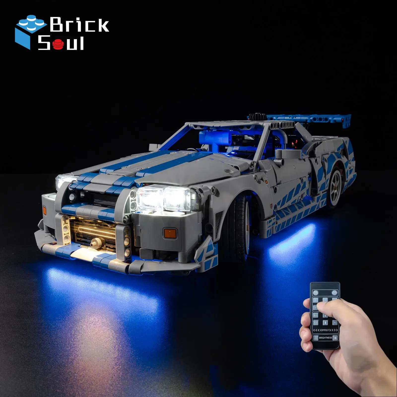 Led Light Kit for LEGO 2 Fast 2 Furious Nissan Skyline Gt-R (R34) Car 42210 Building Blocks