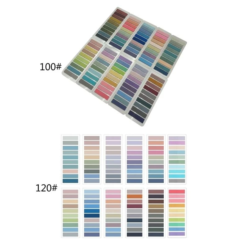 Sticky Tabs Morandi Markers Writable Repositionable Book Strip 2400pcs/2000pcs