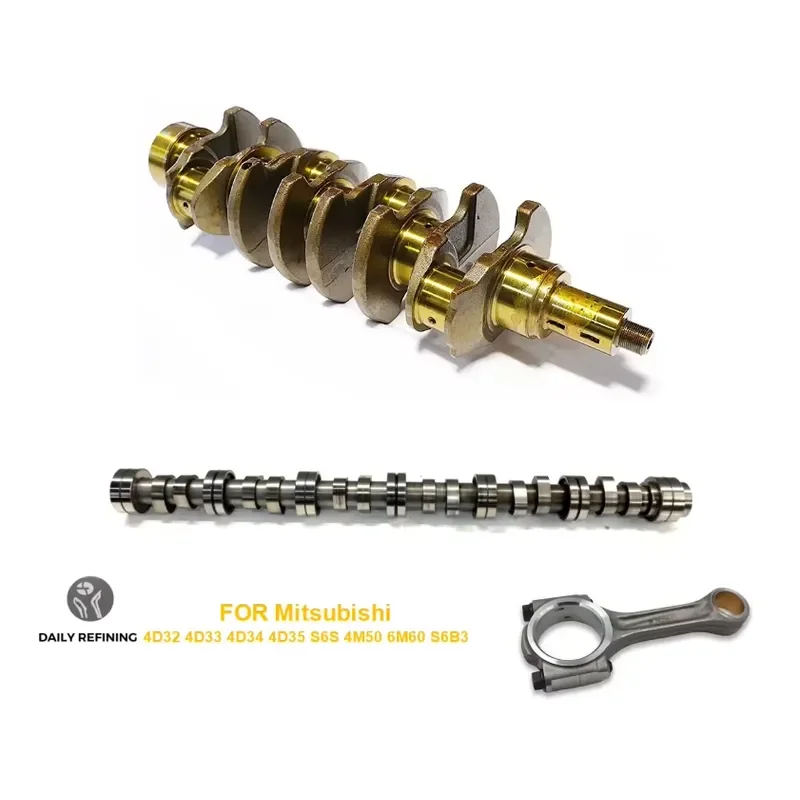 Forged Steel Camshaft Crankshaft Connecting Rod for 4D32 4D33 4D34 4D35 S6S 4M50 6M60 S6B3 Engine Spare Parts
