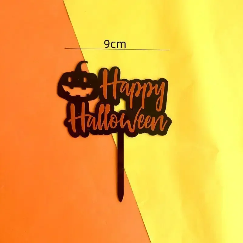 Halloween-Kuchendekoration Cartoon-Kürbis-Zauberer-Bär-Puppe Ornamente Regenbogenbogen Spinnennetz Kürbis für Feiertagspartys Kuchendekoration – Detail 26