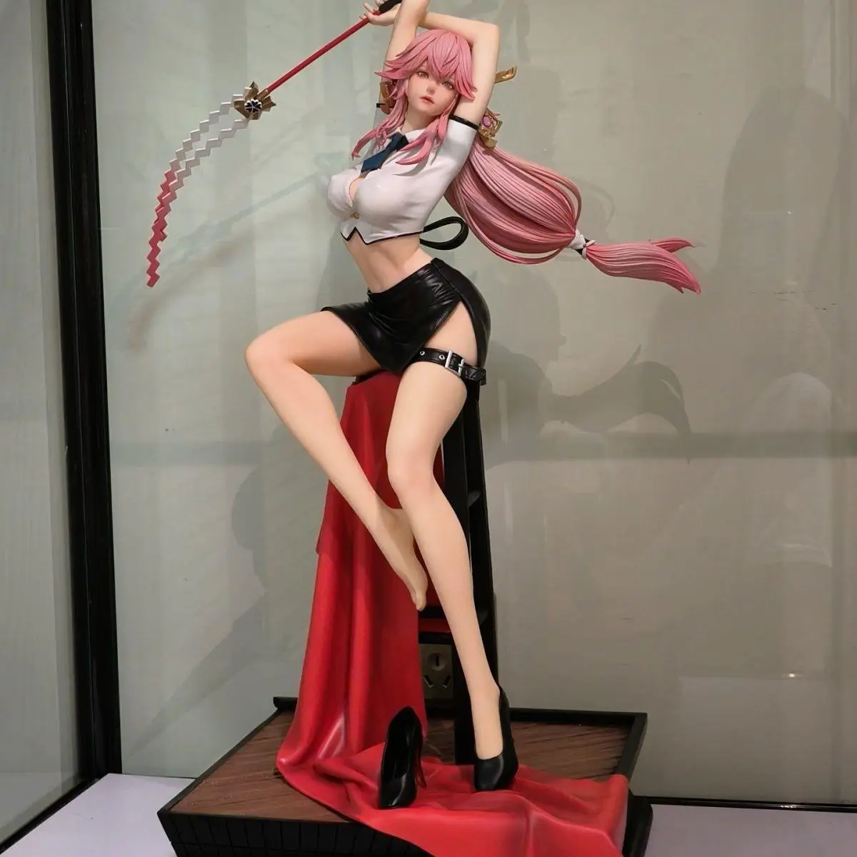 

54CM 2025 Game Anime Genshin Impact Yae Miko PVC Model Toys Doll Ornament Collect Decoration Gift