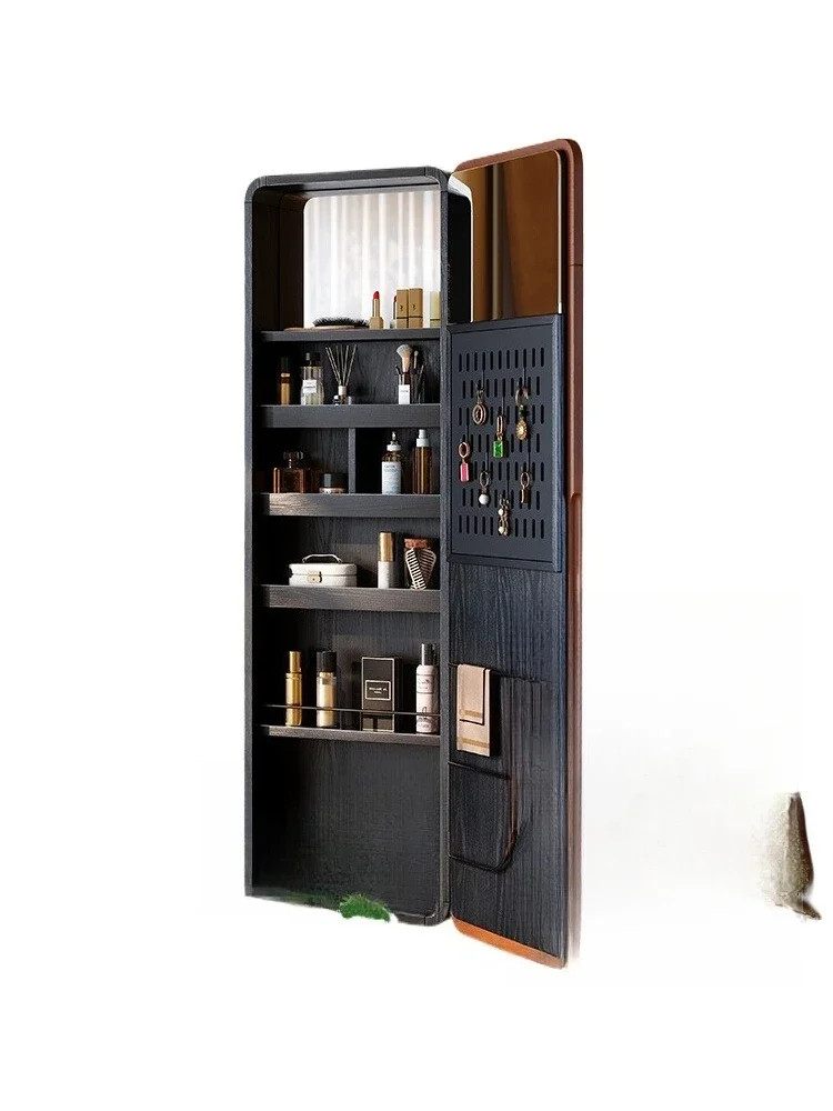 

Full-length mirror bedroom, medieval solid wood, full-length mirror wall-mounted, makeup mirror