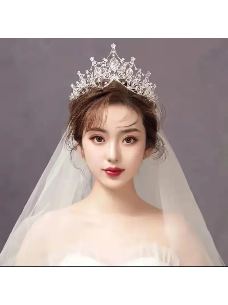 *Bride Vintage Rhinestone Queen Crown Princess Headwear Headband Wedding Hair Jewelry Party Gift for Girls