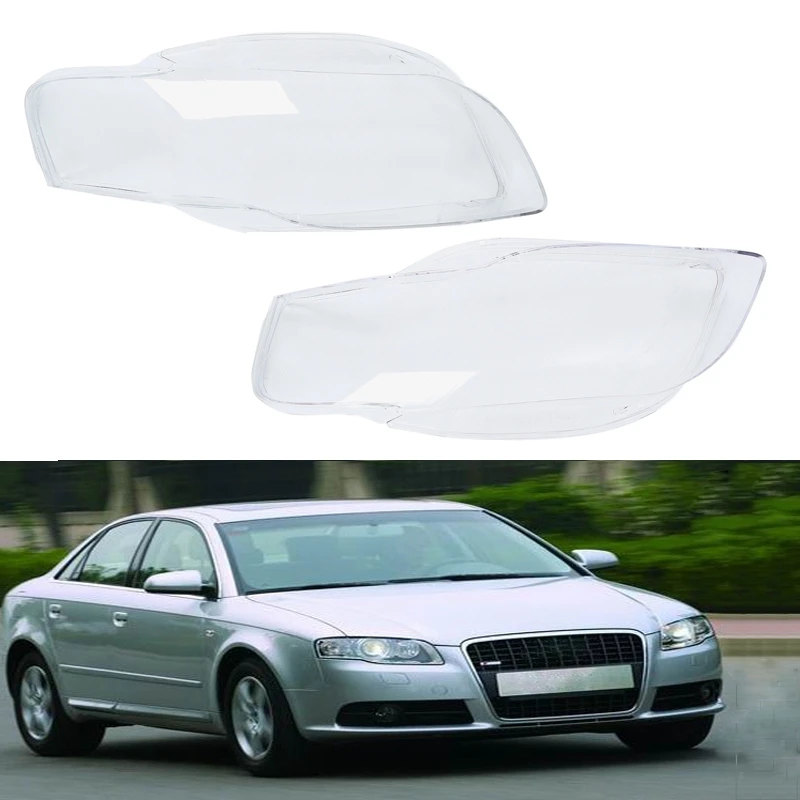 

NEW-Car Clear Headlight Lens Cover Replacement Headlight Headlamp Shell Cover For- A4 B7 2006 2007 2008