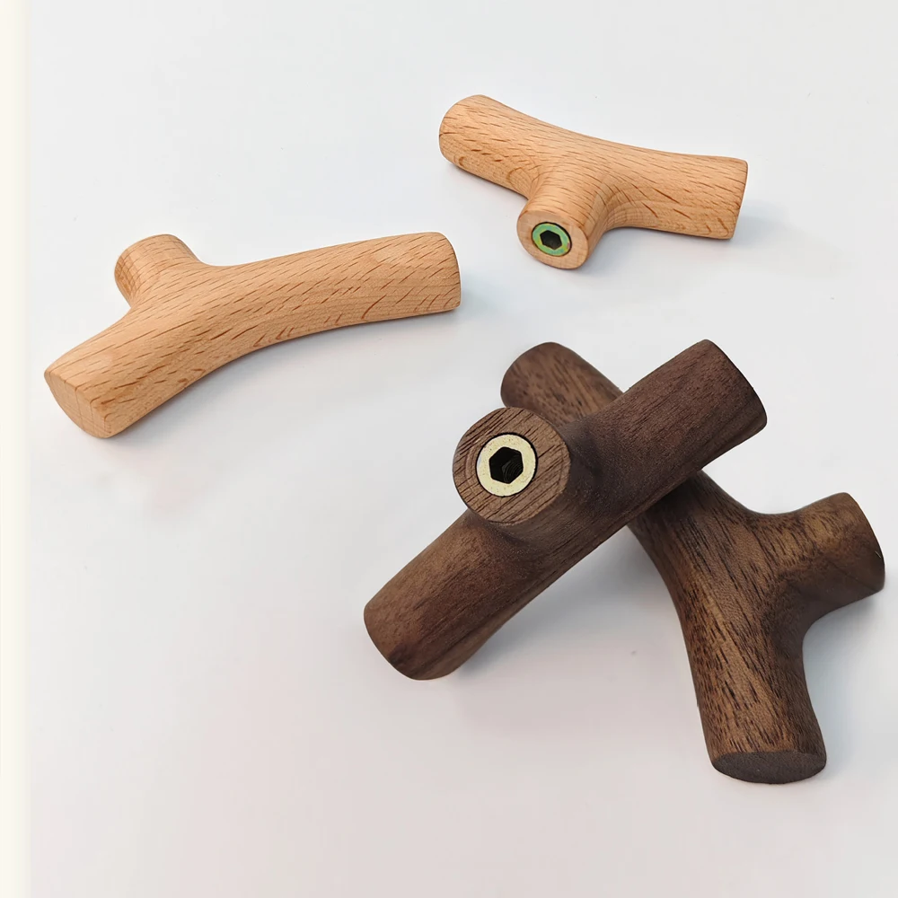 Tree Branch Hook Wall Mounted Wooden Hook Non-slip Hook For Coats Bags Hats Key Hanger With Screws Bathroom Decor Organizer Hook view 6