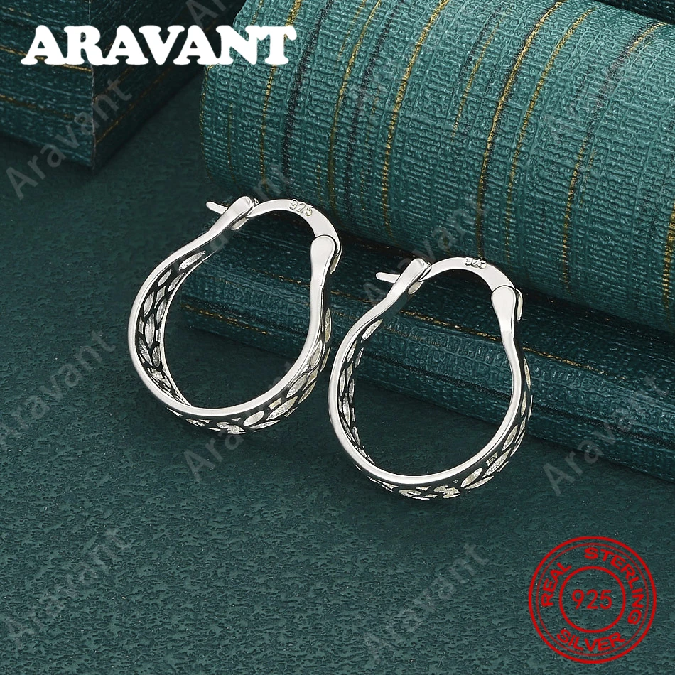 925 Sterling Silver Geometric Openwork Pattern Earrings - Exquisite And Cute Wedding Party Jewelry For Women