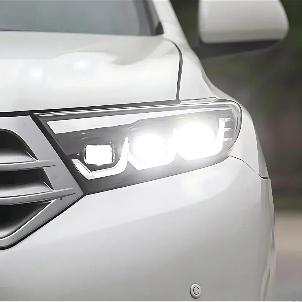 

Car Front lamps For Toyota Highlander 2012-2014 Upgrade New Style Auto LED Three Projector Lens Dynamic Light Tool Accessories