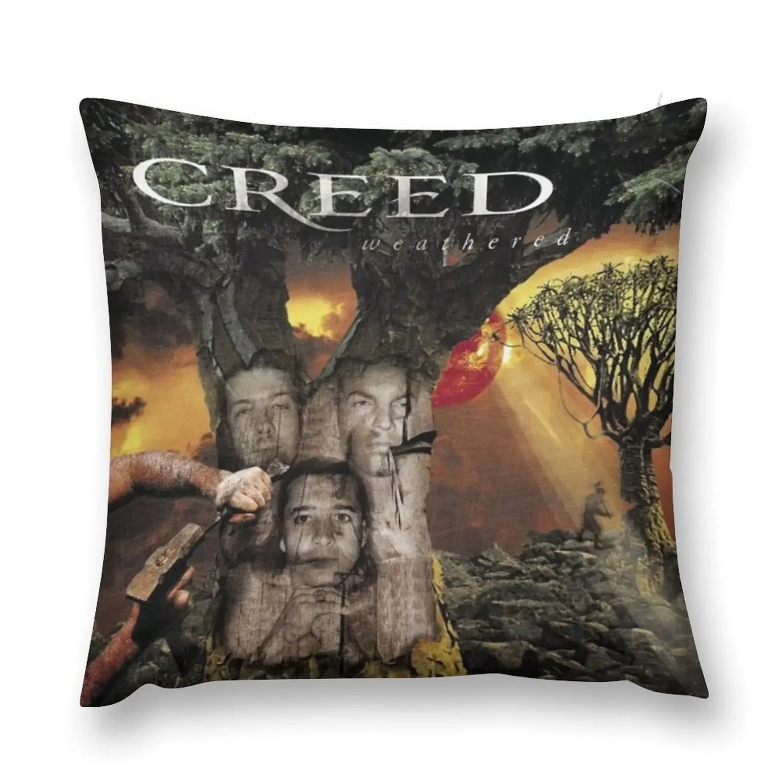 Creed Weathered Throw Pillow Ornamental Pillow Pillow Cases Decorative