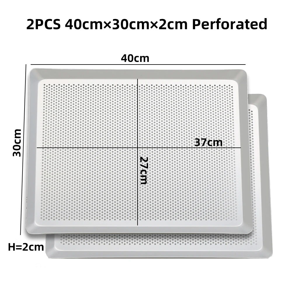 2 szt. Prostokątne blacha do pieczenia akcesoria kuchenne perforowane naczynie forma do ciasta blacha do piekarnika toster do chleba do formy do