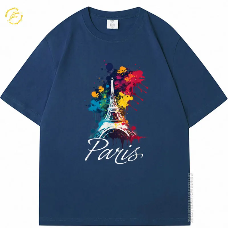 

Eiffel Tower Paris Girls Travel 2025 Hot Tee Holiday France Souvenir Oversized T-Shirt Ropa De Hombre Top Y2K Tshirt For Men