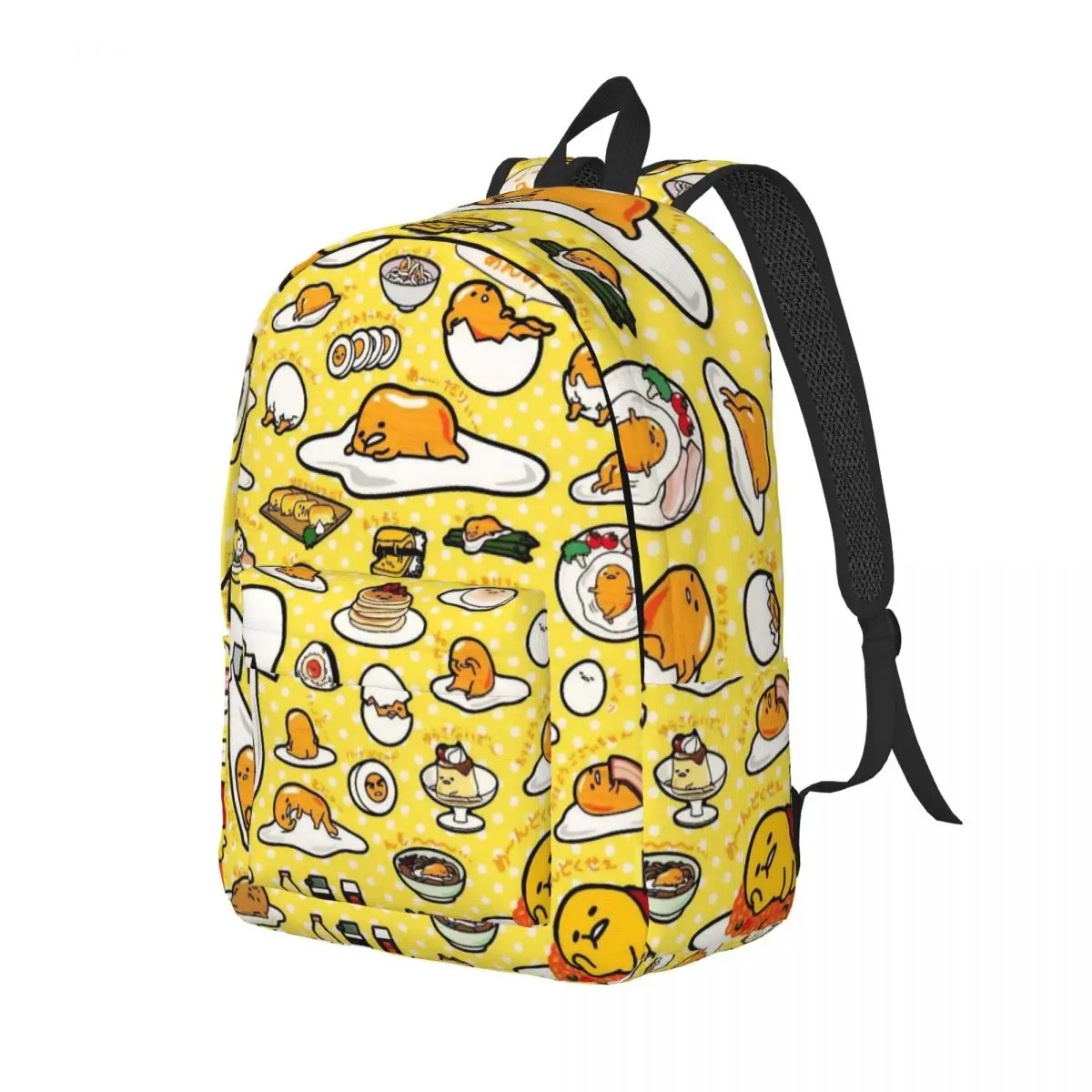 Yoga Gudetama Niedlicher Eier-Cartoon für Teenager, Schüler, Schule, Büchertaschen, Tagesrucksack, Mittelschule, Wandern