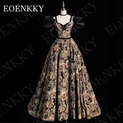EOENKKY Princess Prom Dresses 2025 Women Saudi Arabia Puff Sleeves A Line Graduation Dress Customized فساتين للمناسبات الخاصة