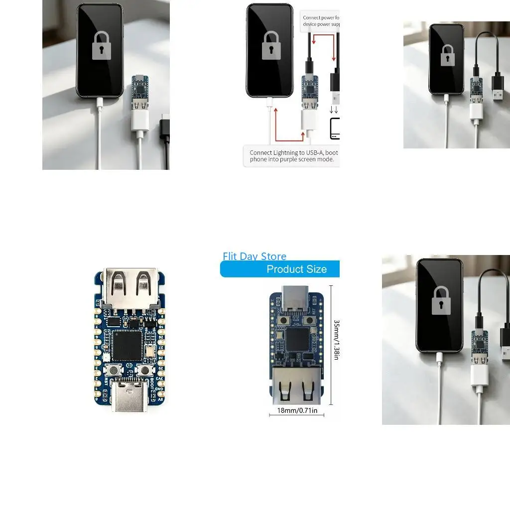 F92C P2350 Development Board Circuit Card with 15 GPIO Lines and USB Type C