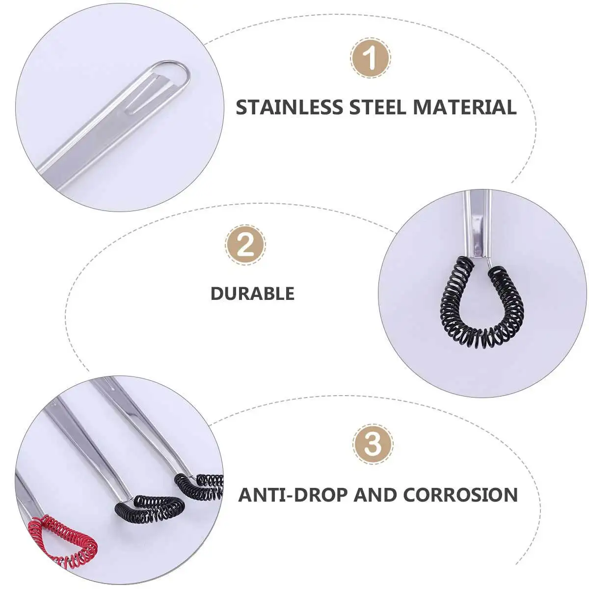 

4pcs Stainless Steel Silicone Spring Egg Beater Manual Whisk Mixer For Cream Juice Honey Baking Cooking Kitchen Tool Whisk Hand