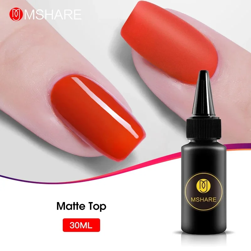 Mshare Gehard Top Jas Matte Tops Voor Nagels Mat Mate Gel Polish Semi-Permanente Uv Lak