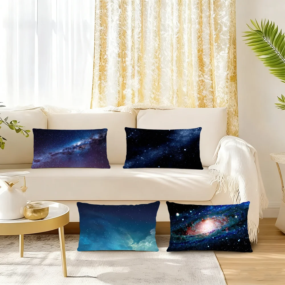 S-Starry Sky Background Universe G-Galaxy Cushion Cover Rectangle Pillow Case Printing Bedside Sofa Room Decoration Pillowcase