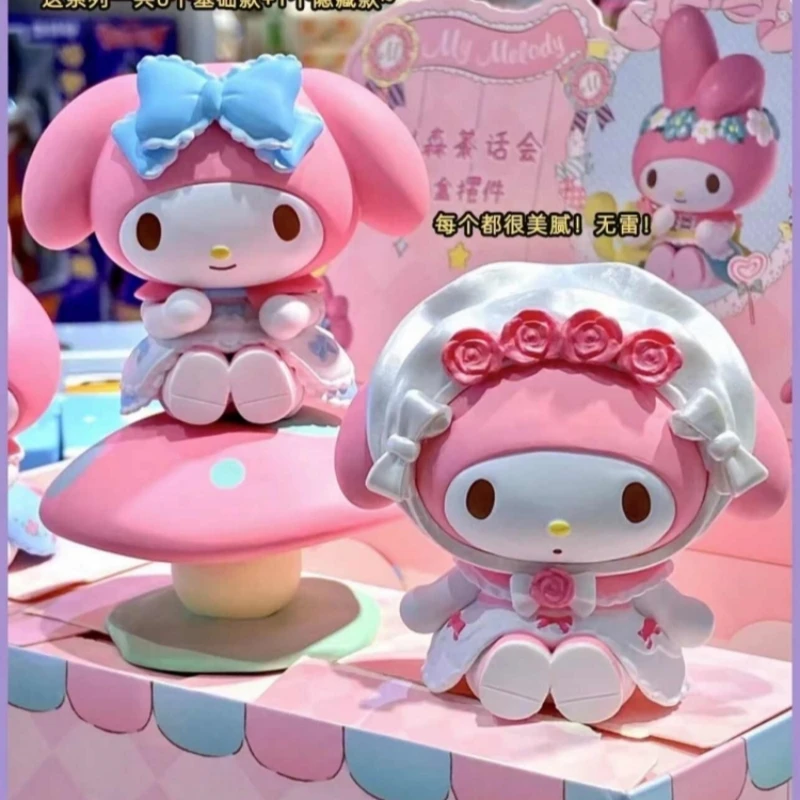 Oryginalne pudełko Sanrio Mymelody Secret Forest Tea Party Seria Anime Figurka Caja Ciega Mystery Box Guess Bag Decor Girl Toy Gi