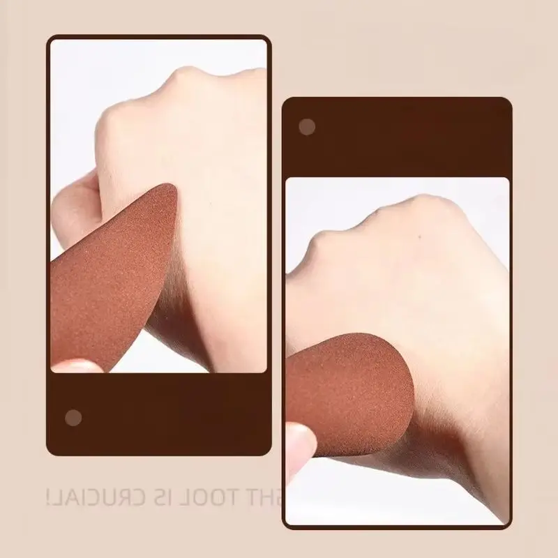 Esponja de maquiagem para ponta do dedo, 2 cores, uso seco e molhado, base, corretivo, ovo cosmético, feminino, esponja de maquiagem de precisão, ferramenta de beleza