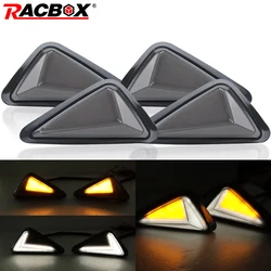 Motorcycle LED Turn Signal Light Flush Mount Indicators Rear Light Daytime Running Light White Yellow Lamp For Cafe Racer 12V