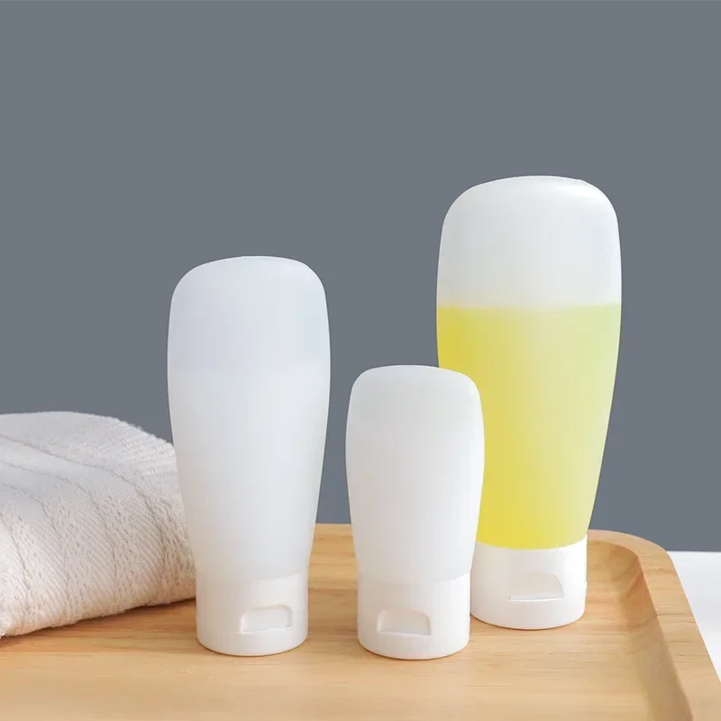 Portable Skin Care Lotion Squeeze Bottle 30ML Silicone Empty Bottle 60ML Empty Container 100ml Travel Shampoo Jars Kit 3 Bottles