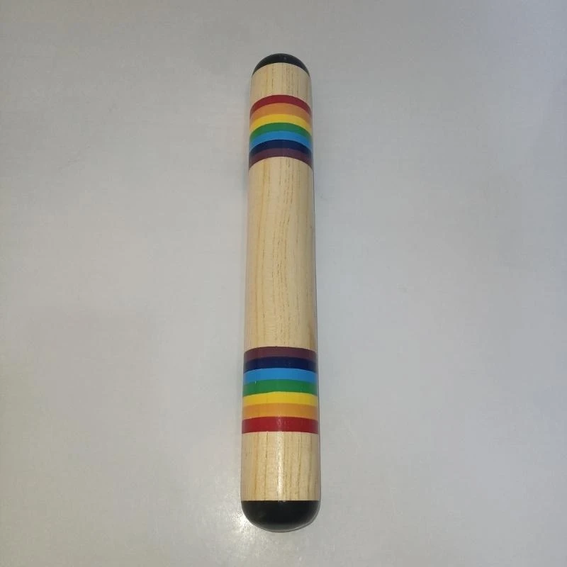 Rain Shaker Rattle for Baby Wooden Rainbow-Rainstick Orff Musical Instrument Toy Toddler Sound Toy Sensory Auditory Toy 15UB