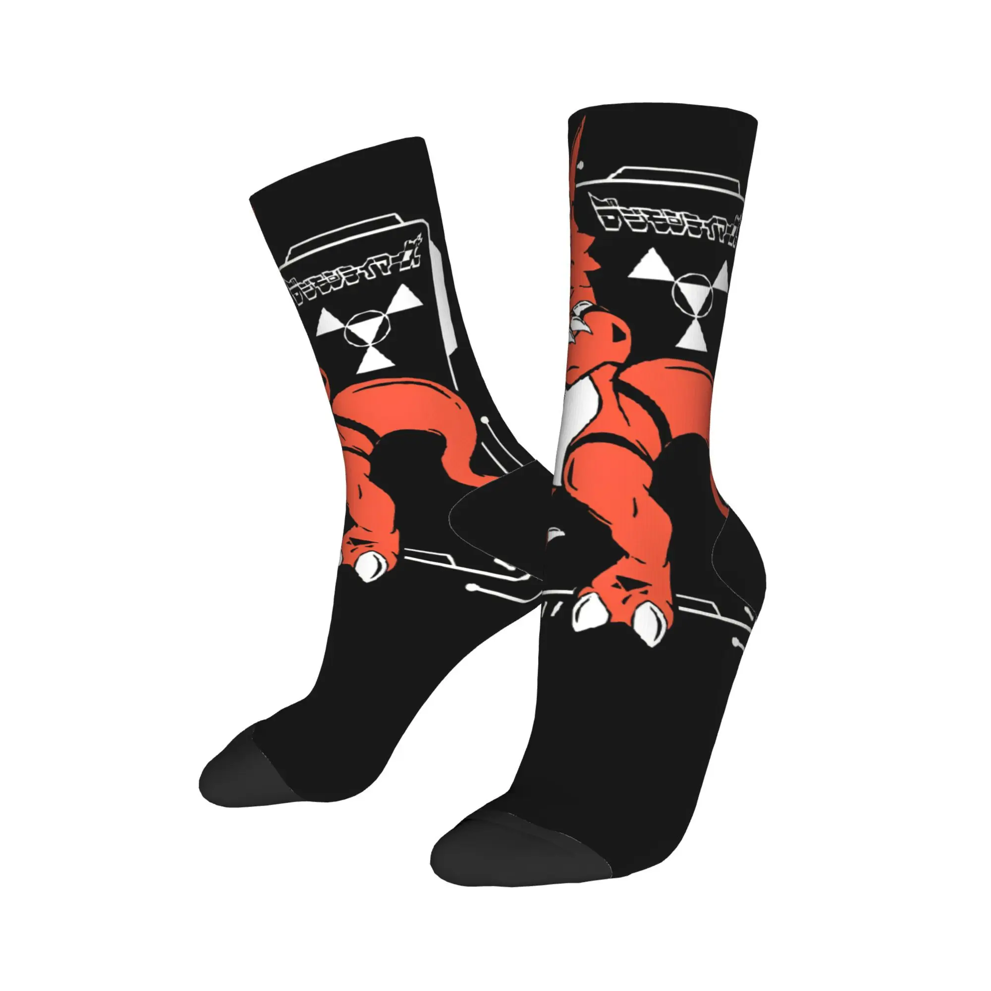 Fashion Men's Socks Harajuku Digimon Guilmon Sock Polyester  High Quality Women Sock Spring Summer Autumn Winter