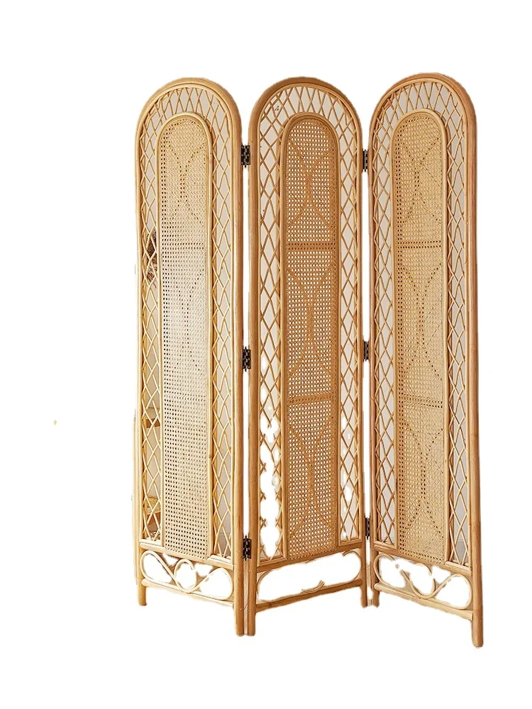 

Qf Rattan Screen Folding Living Room Bedroom Blocking Partition Entrance