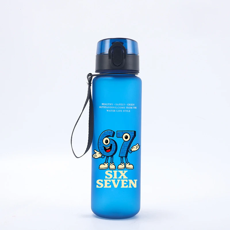 650ML Six Seven 67 Straw Water Bottle Steal A Brainrot Cartoon Water Cups Outdoor Large Capacity Sports Drinking Bottle Kid Gift view 2
