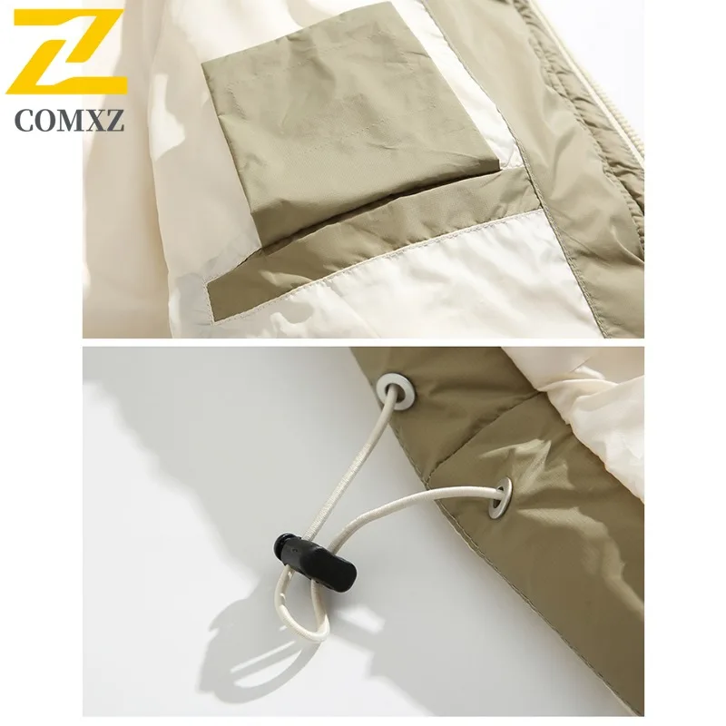 COMXZ Loose Winter Jacket Cold-Resistant Thickened Windproof Skiing Padded Jacket Ski  Versatile Warm Down Jacket Men's Clothing
