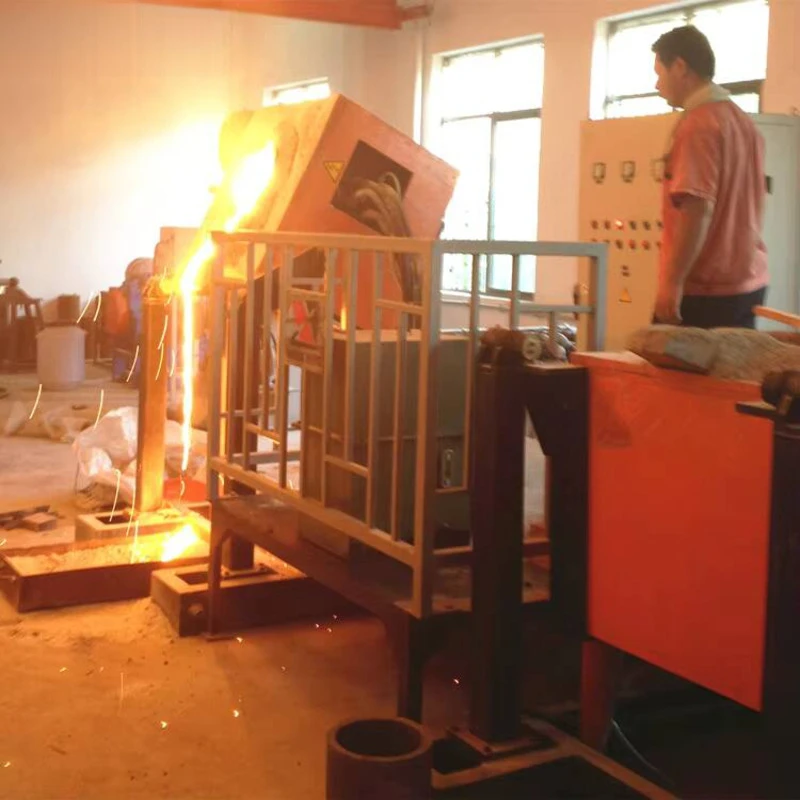 

100KW IGBT Medium Frequency Induction Melting Furnace 50Kg Aluminum Alloy Body 1300 Digital Control Industrial Heating