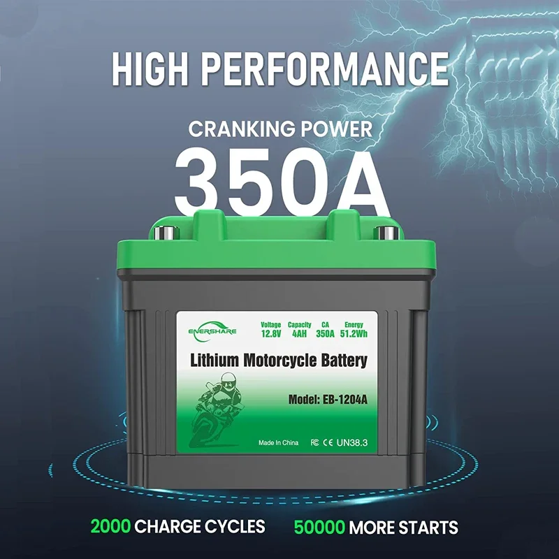 Enershare new products motorcycle starting battery 12v 3ah 4ah 5ah 7ah 12ah 20ah lithium motorcycle battery