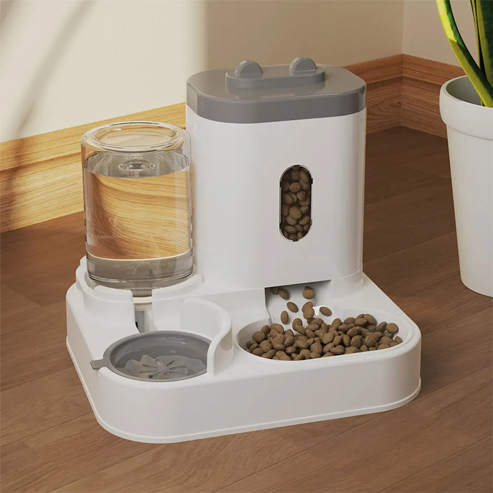 2 in 1 Automatic Cat Feeding and Water Dispenser Feeder Water Troughs for Cats Feeding&Watering Supplies Pet Accessories